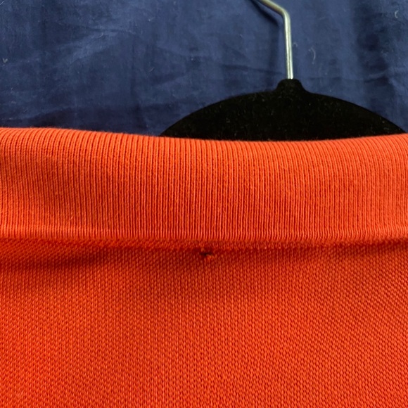 Lacoste orange men’s polo - size 6 (large) - Picture 5 of 6